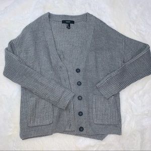 FOREVER21 grey cardigan